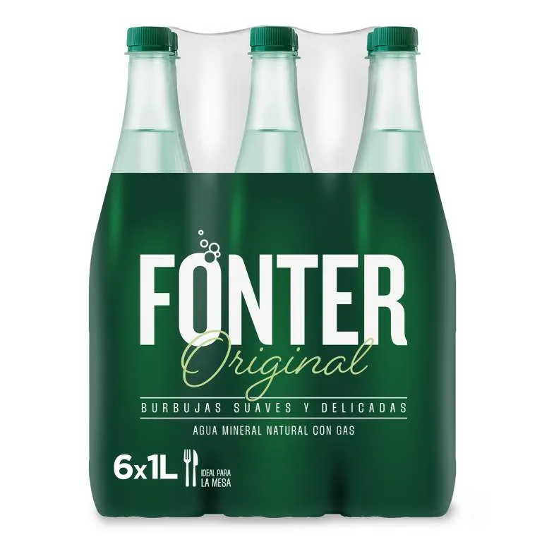 Agua con gas Fonter 1L (3 packs)